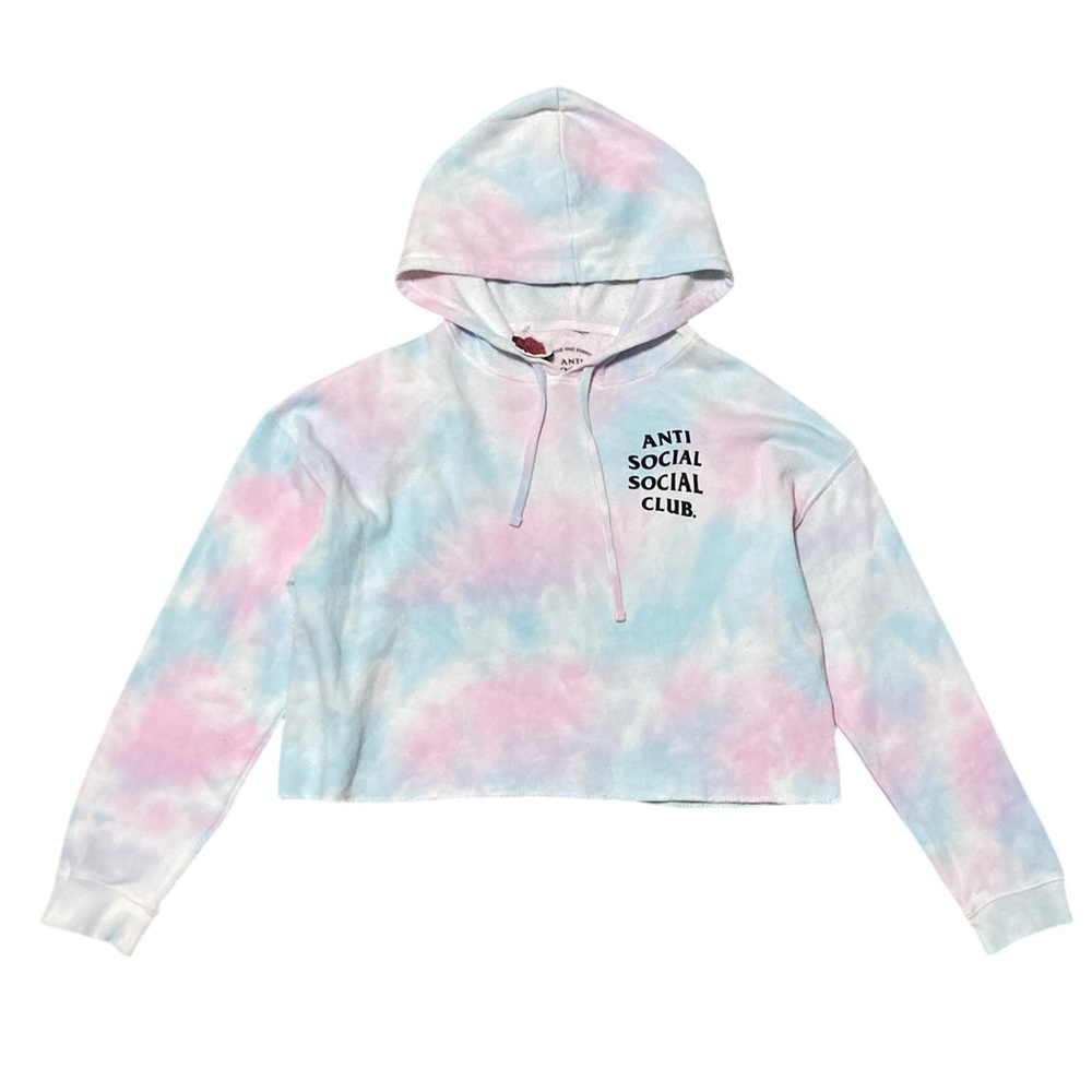 NwT Anti social social Club ABG Crop Top Hoodie Women’s size M in Cotton Candy - Picture 2 of 5
